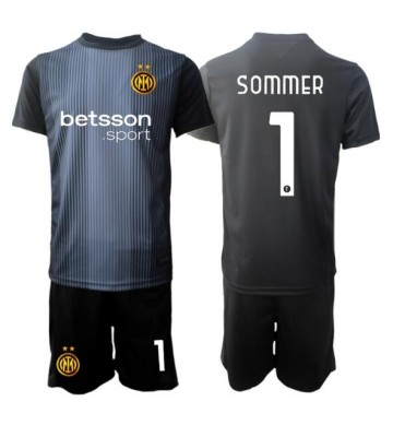 Inter Milan Yann Sommer #1 Målmand Hjemmebanetrøje Børn 2025-26 Kortærmet (+ Korte bukser)